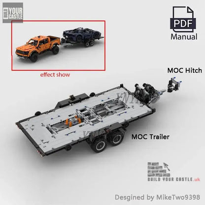 Trailer for LEGO Ford Raptor Truck building set - BuildYourCastle