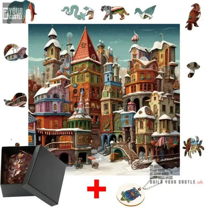 Wooden Jigsaw Puzzles DIY Crafts Jigsaw with Animal Shapes Educational - BuildYourCastle