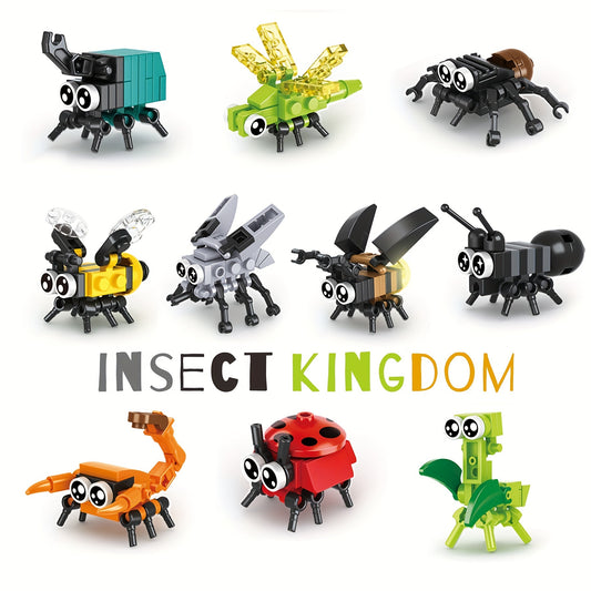 27pcs TEN boxes Insect kingdom animal blocks toy