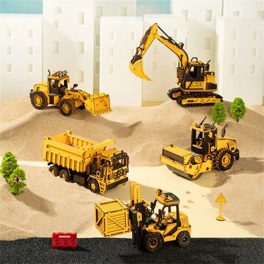 #250pcs Robotime Rokr Construction Vehicles Truck Toys Set